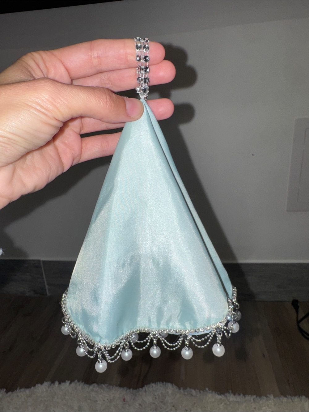 Girls Light Blue Pearl-Trim Mindil Charm | Womens Accessories
